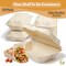 Greener Settings 75-Pack Compostable 9x6 Inch Clamshell Food Containers, Disposable Heavy-Duty Bagasse To-Go Boxes, Microwavable, Recyclable, Freezer Safe for Nachos, Wings, Cookies, Meals